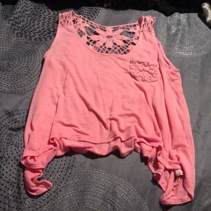 Light pink crop tank top